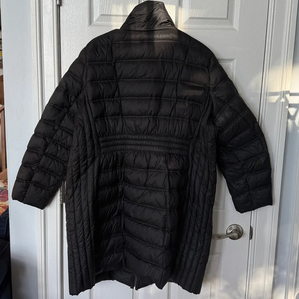 Michael Kors Black Puffer Coat with Gold Zippers - Picture 2 of 2